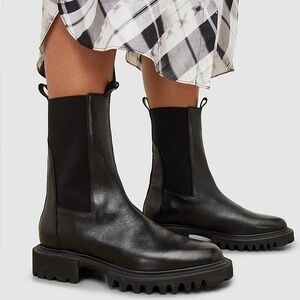 AllSaints Hallie Leather Boots Size EU 40